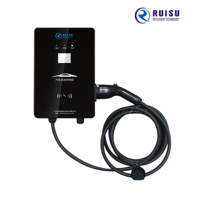 Επιτοίχιος Φορτιστής AC EV 32A Τύπος 2 Φορητός Evse με οθόνη LCD