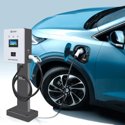 Γρήγορος DC Fast 40kw Φορτιστής EV στον τοίχο Βάση RFID 3 φάσης με διπλή υποδοχή OCPP