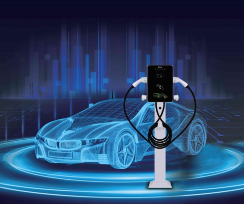 Σταθμοί φορτιστών 30KW 100A EV με 5 μέτρα πυροβόλων όπλων καλωδίων